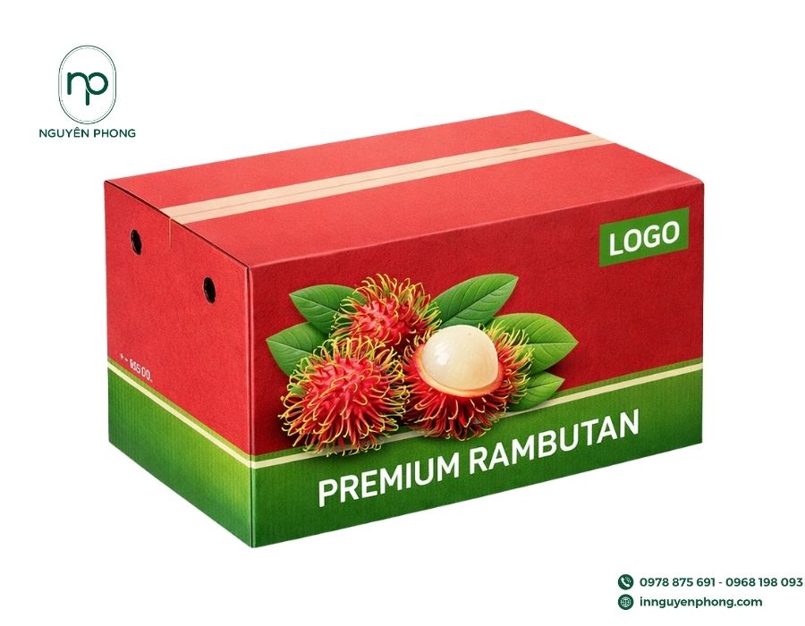 Thùng carton đựng chôm chôm